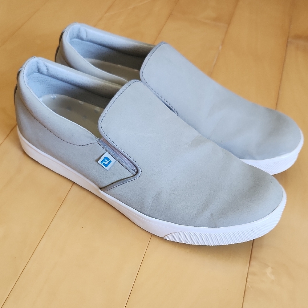 FootJoy Light Gray Slip-On Sneakers, Sz 8.5